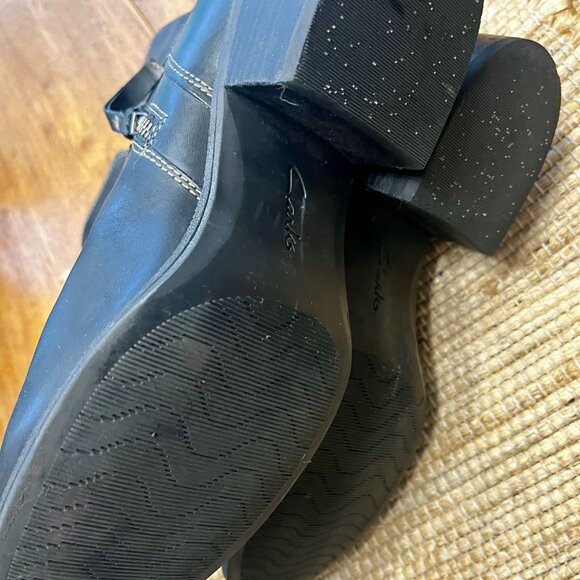 Women's Clark Comfort Leather Boots Sz 10M - Picture 6 of 6